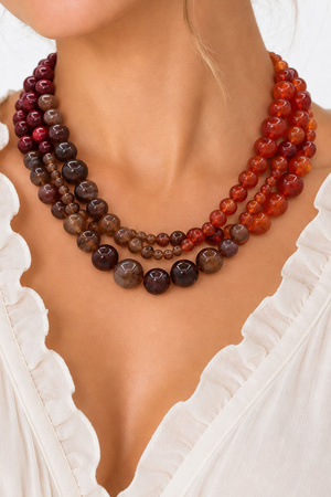 Graduated Multi-Strand Beaded Statement Necklace