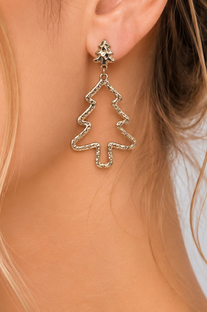 Open Christmas Tree Drop Earrings