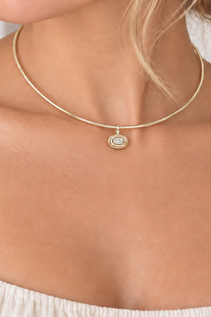 Minimalist Crystal Pendant Choker Necklace