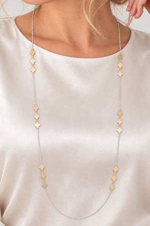 Triple Clover Station Long Necklace