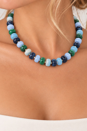 Multicolor Stone Beaded Necklace