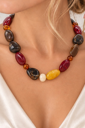 Multicolor Statement Beaded Necklace