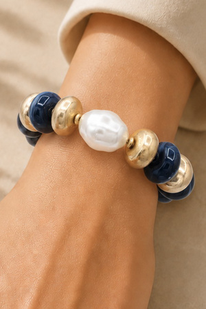 Chunky Beaded Stretch Bracelet
