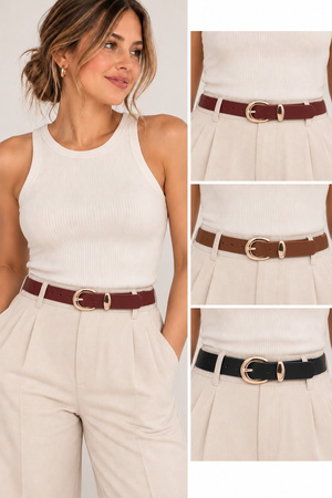 Core Rounded Loop U Buckle Trio Belt